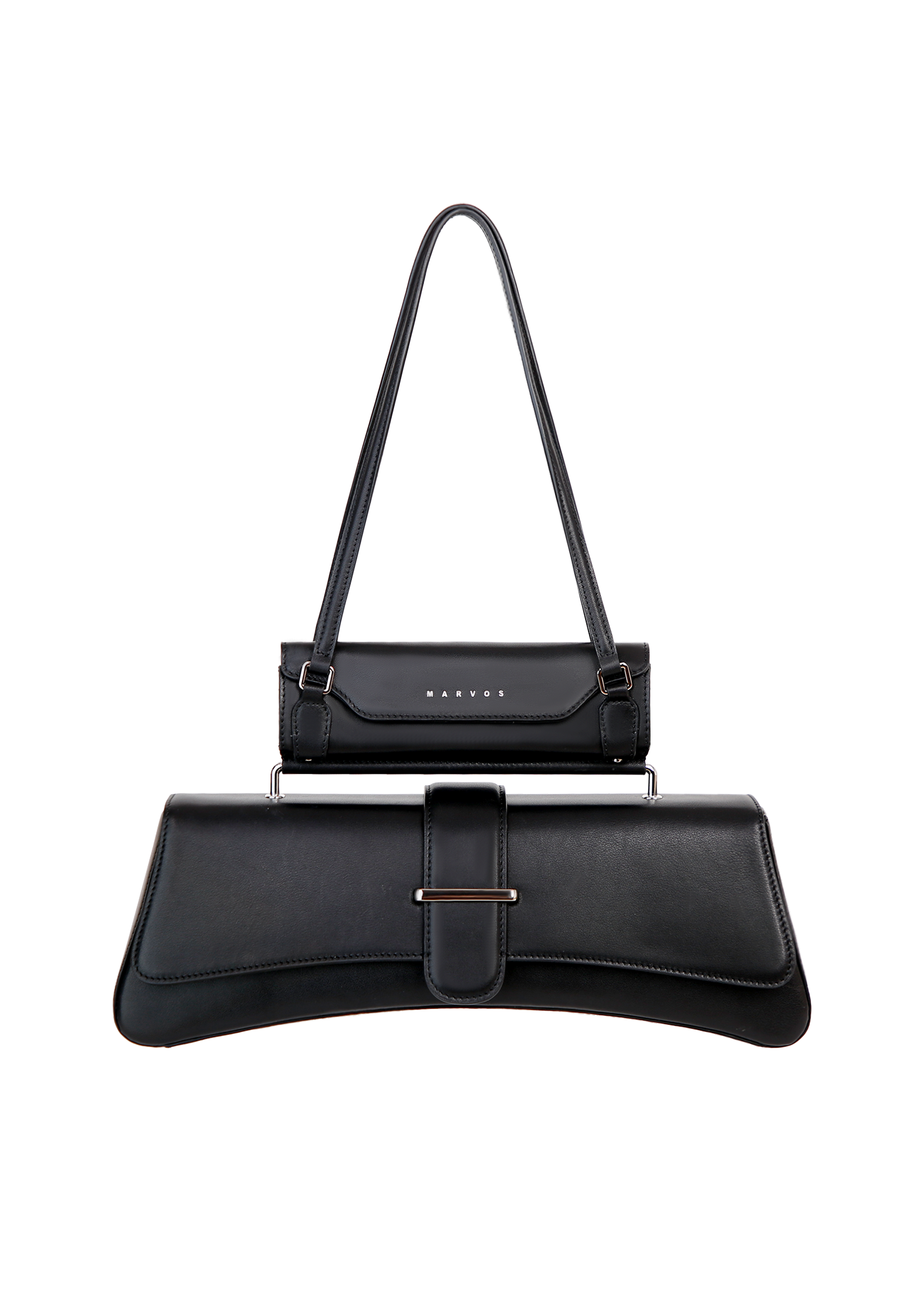Marvos Rebel Chic East-West Leather Shoulder Bag
