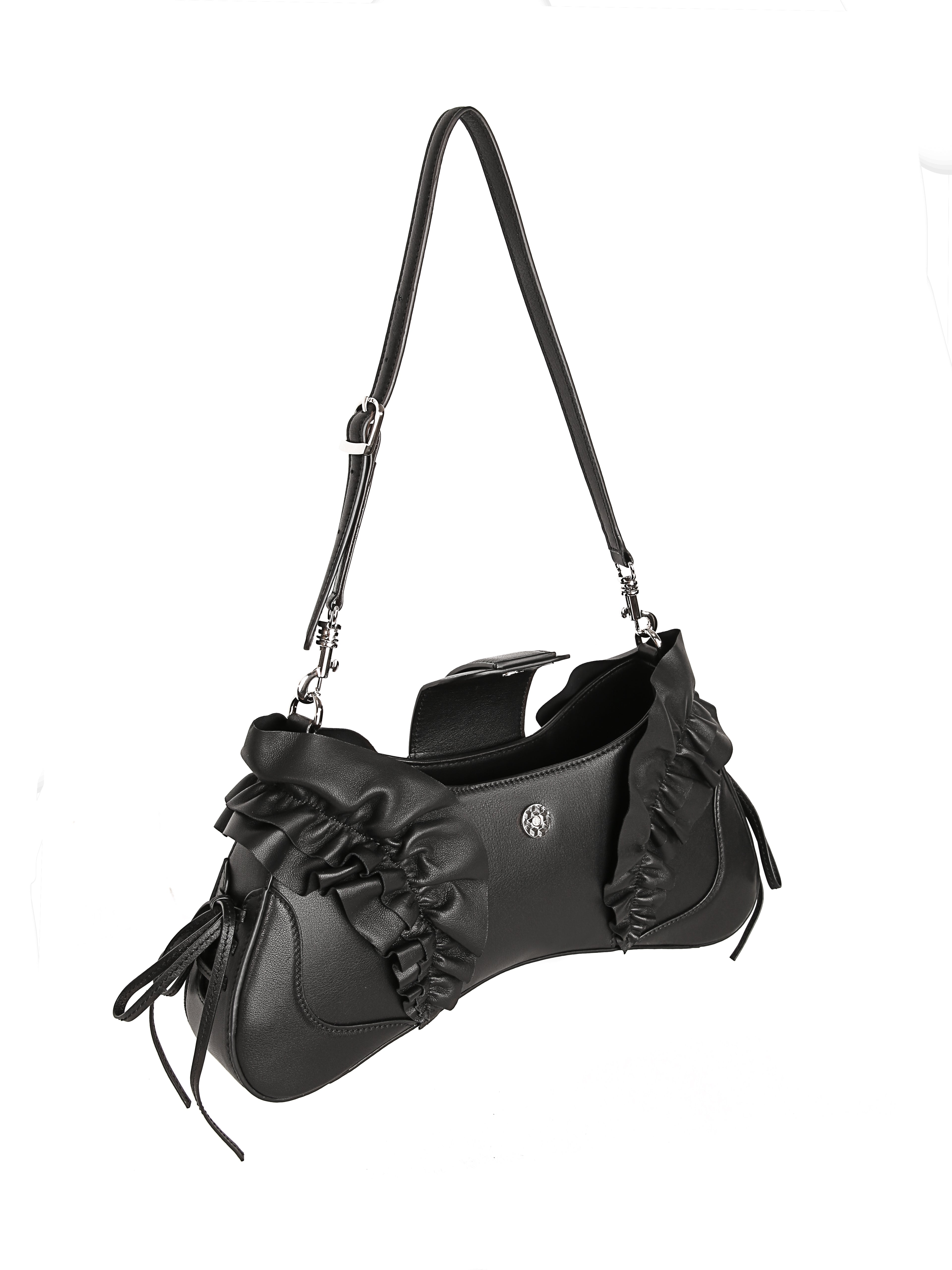 Marvos Dark Coquette Bow Hobo Bag